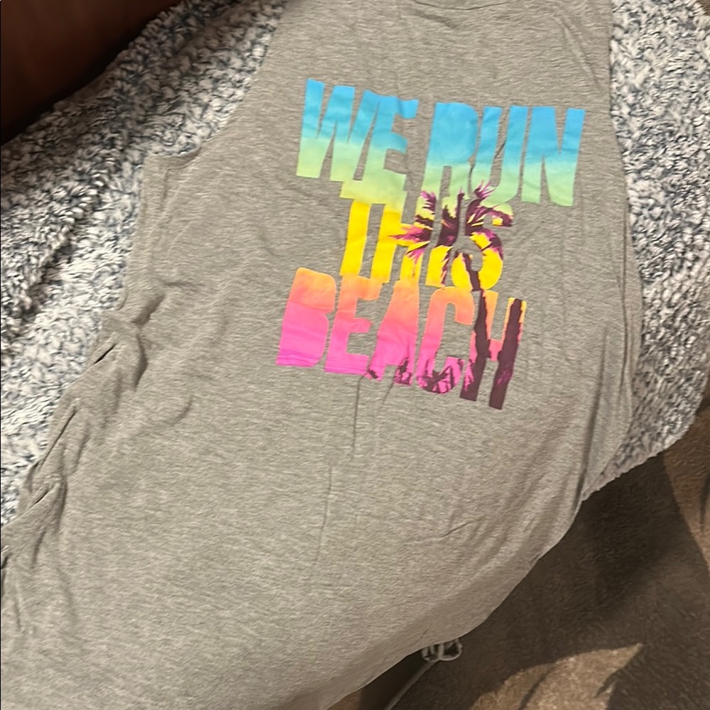 Islander Gray Swim Coverup with Multicolor Print